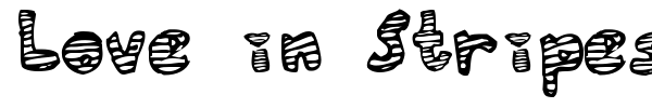 Love in Stripes font preview